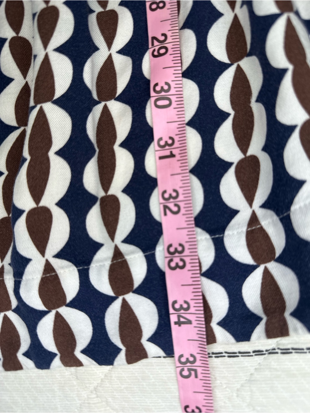 Boden Navy & Brown Geometric Mini Dress 3/4 Sleeve - size 6L - Picture 9 of 11